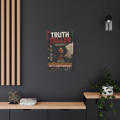 Truth Teller We Cut Through the Lies So You Can See the Truth. Canvas Wall Art