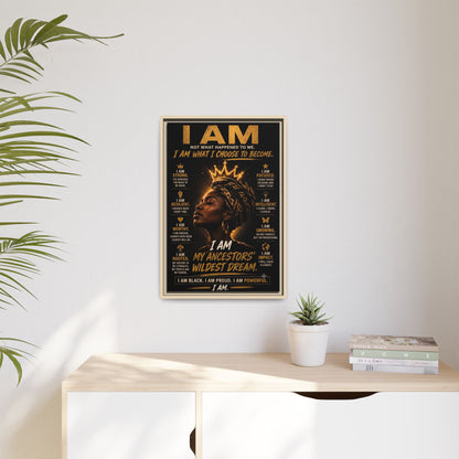 I Am Not What Happened to Me. I Am What I Choose to Become. Framed Canvas Wall Art
