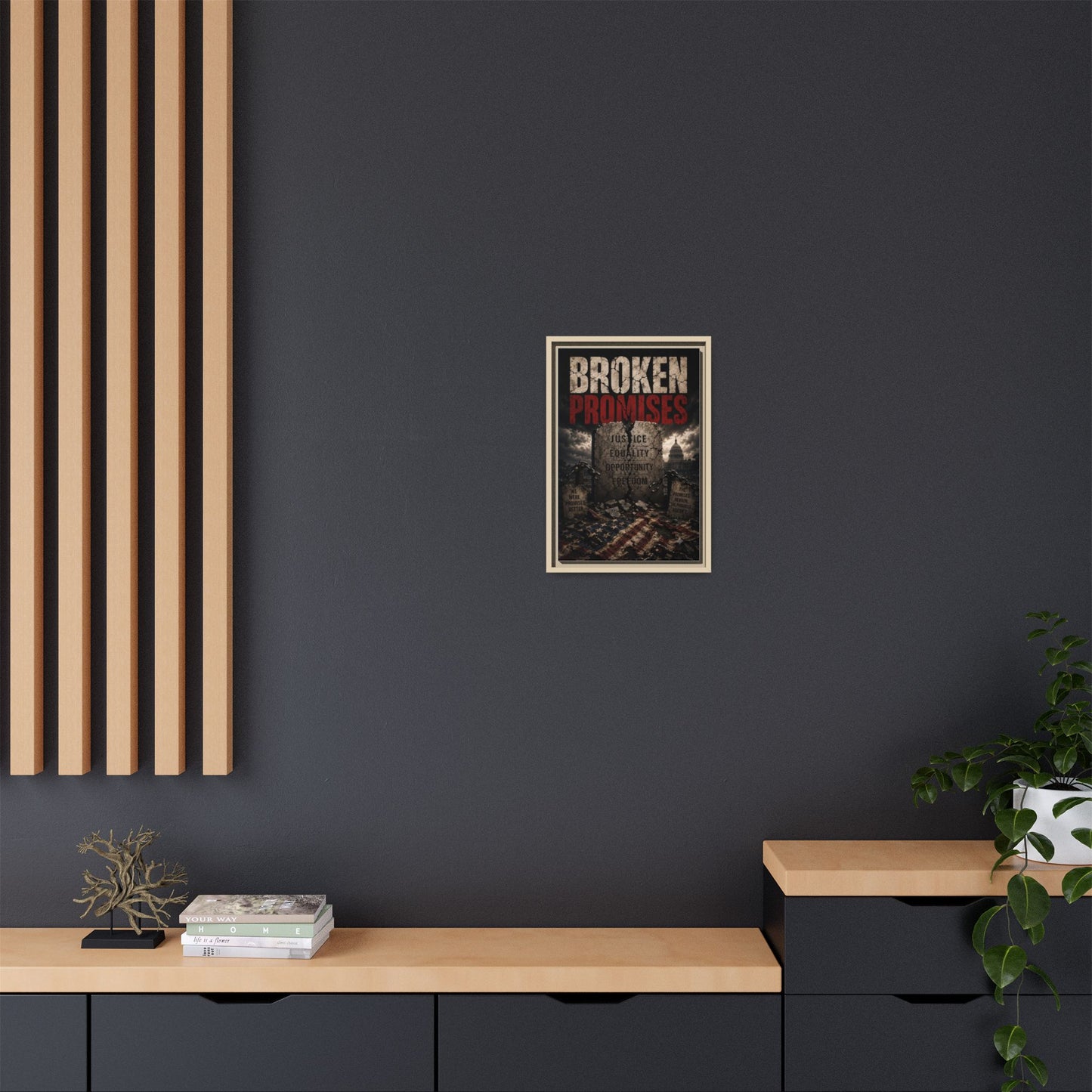 Broken Promises Framed Matte Canvas Wall Art