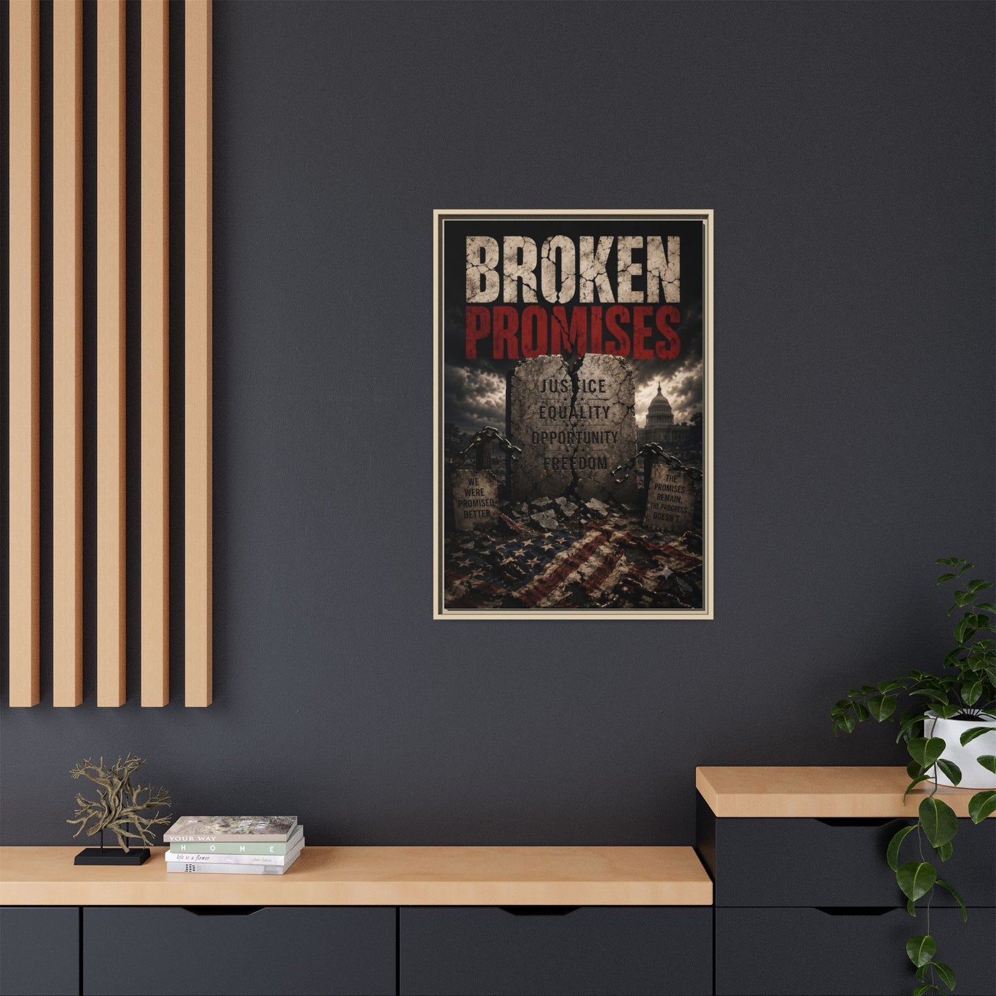 Broken Promises Framed Matte Canvas Wall Art