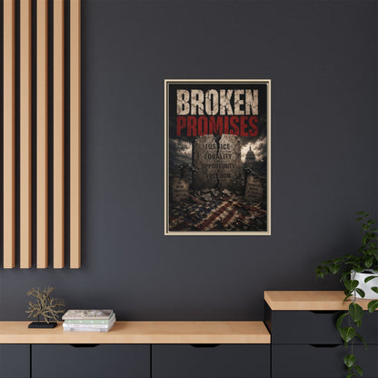Broken Promises Framed Matte Canvas Wall Art