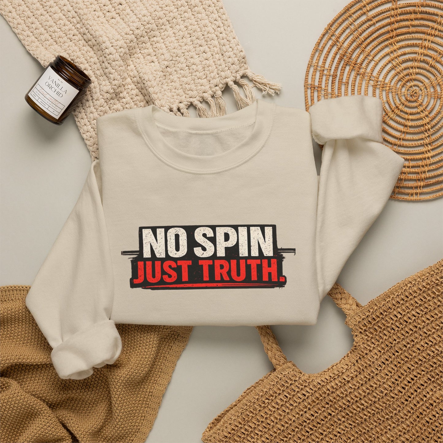 "No Spin Just Truth" Crewneck Sweatshirt