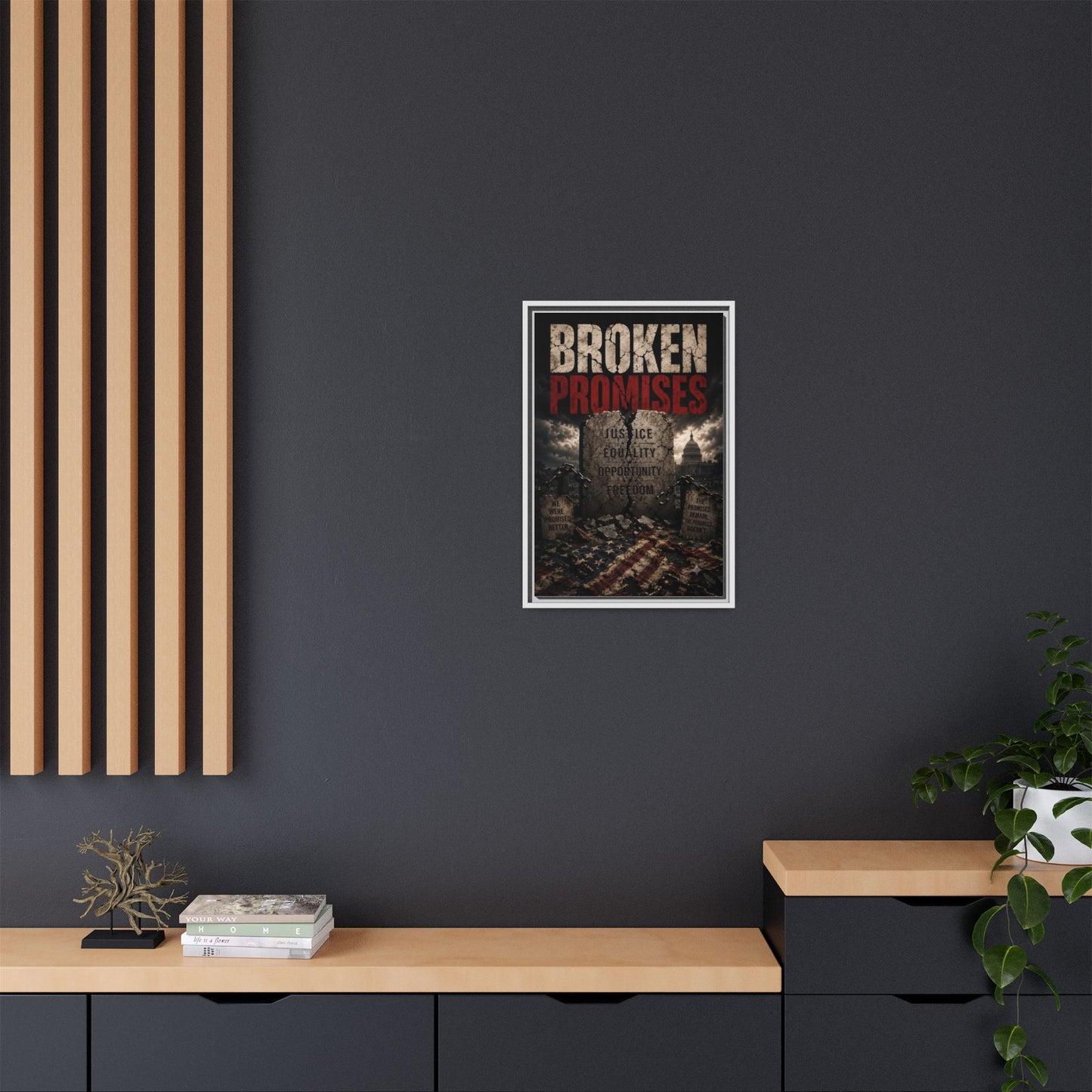 Broken Promises Framed Matte Canvas Wall Art