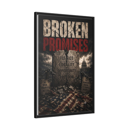 Broken Promises Framed Matte Canvas Wall Art