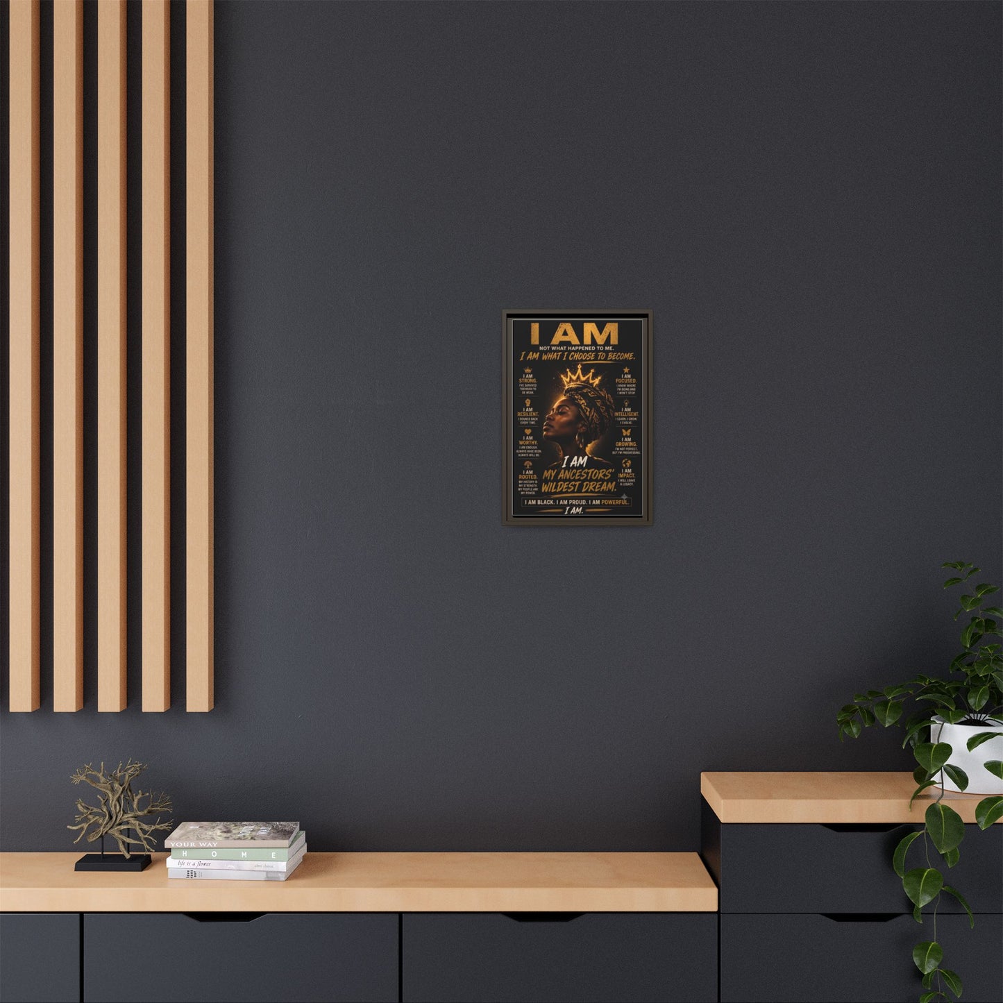 I Am Not What Happened to Me. I Am What I Choose to Become. Framed Canvas Wall Art