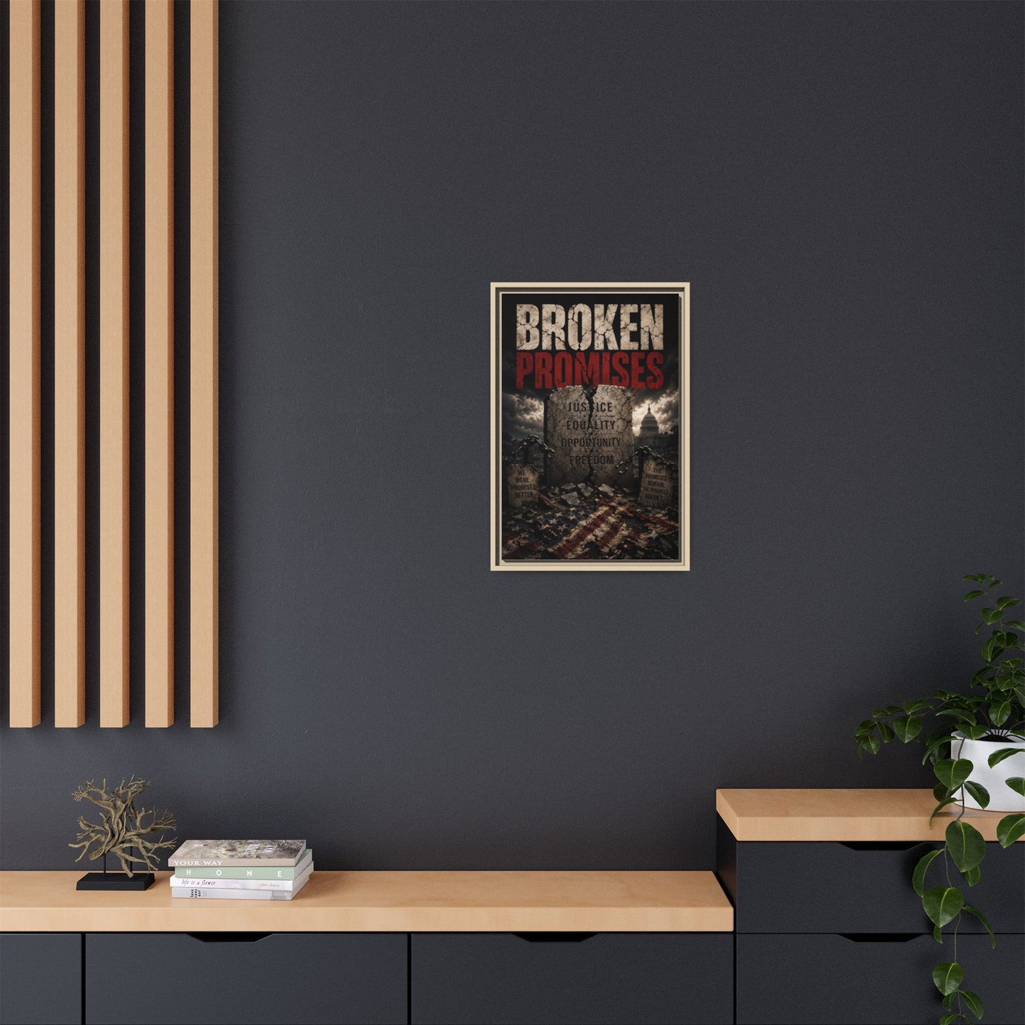 Broken Promises Framed Matte Canvas Wall Art