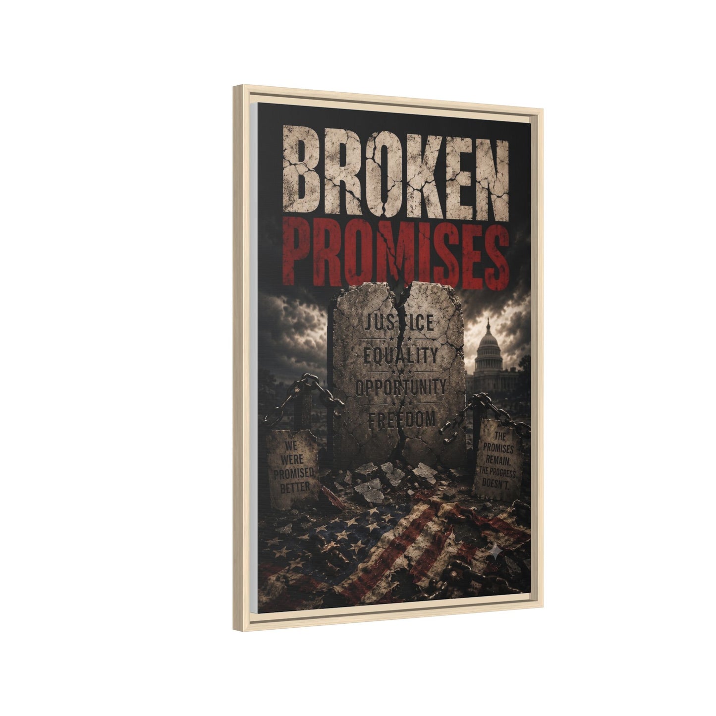 Broken Promises Framed Matte Canvas Wall Art