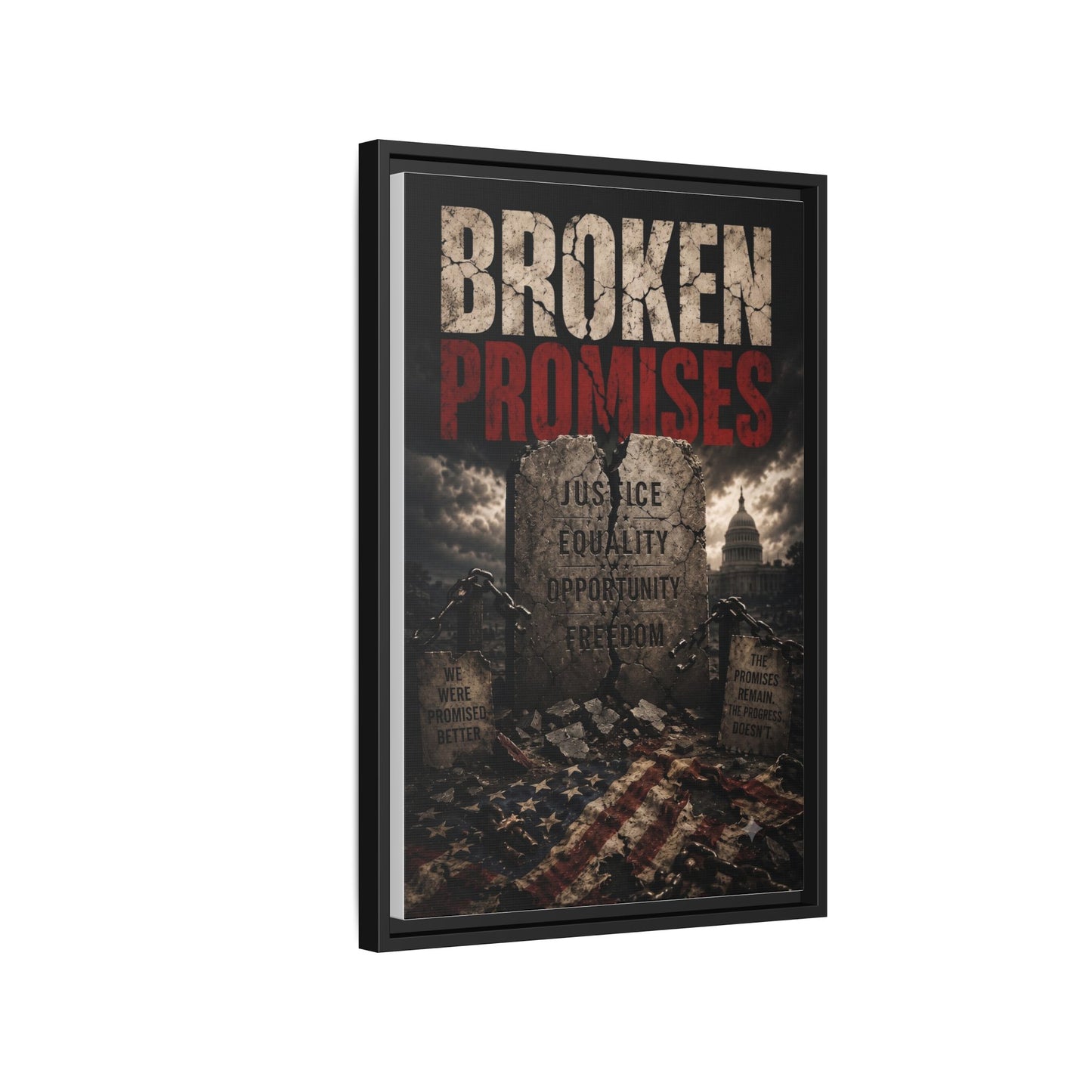Broken Promises Framed Matte Canvas Wall Art
