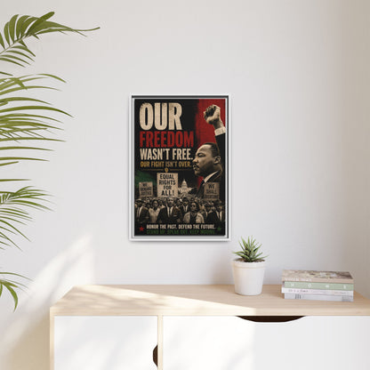 "Our Freedom Wasn't Free" MLK Civil Rights Framed Wall Art