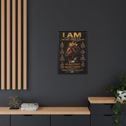 I Am Not What Happened to Me. I Am What I Choose to Become. Framed Canvas Wall Art