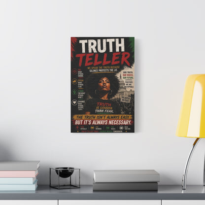 Truth Teller We Cut Through the Lies So You Can See the Truth. Canvas Wall Art
