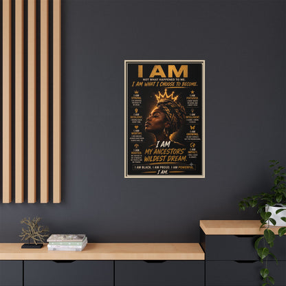 I Am Not What Happened to Me. I Am What I Choose to Become. Framed Canvas Wall Art