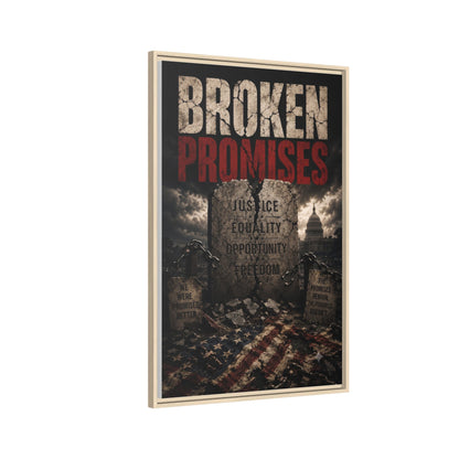 Broken Promises Framed Matte Canvas Wall Art