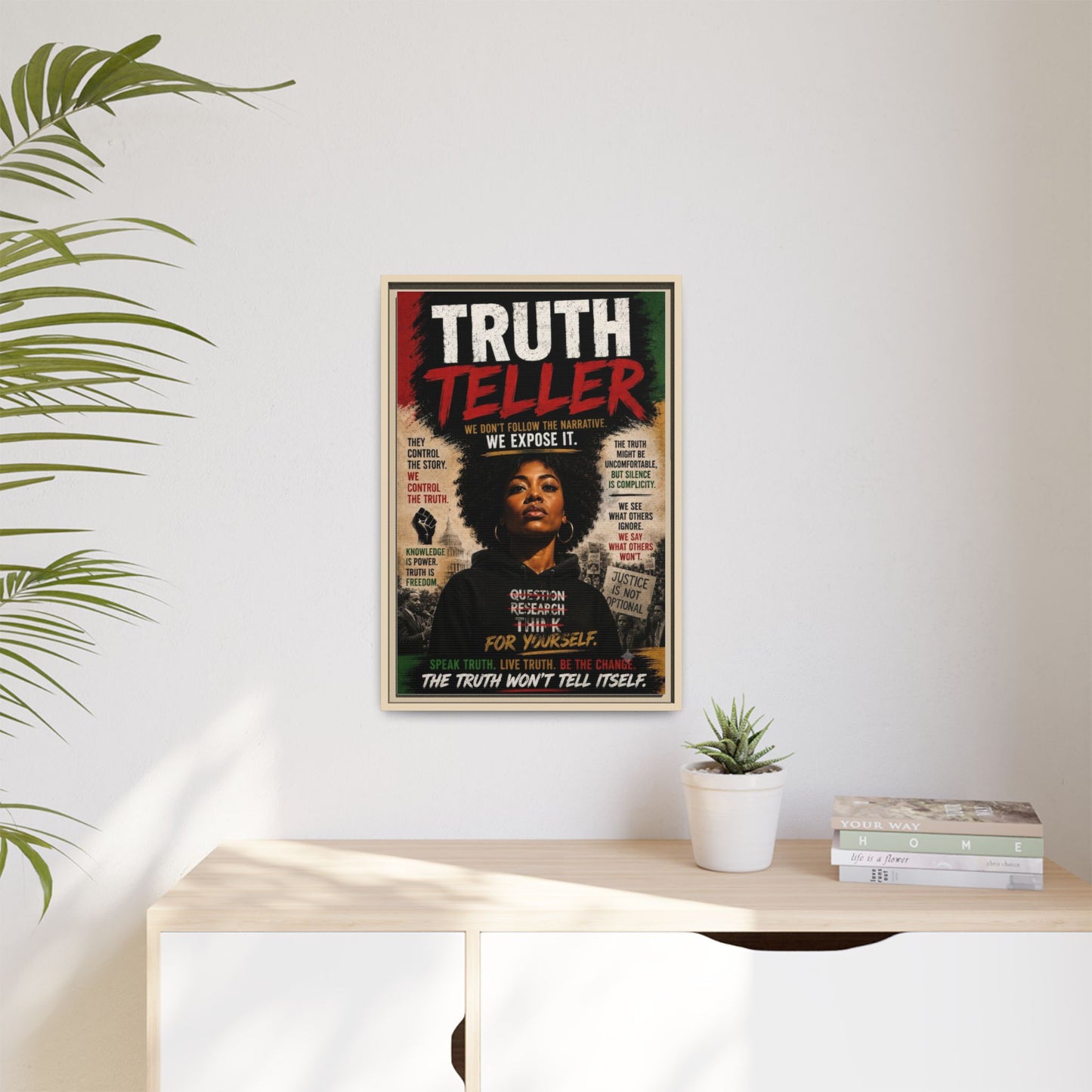 Truth Teller Framed Matte Canvas Wall Art
