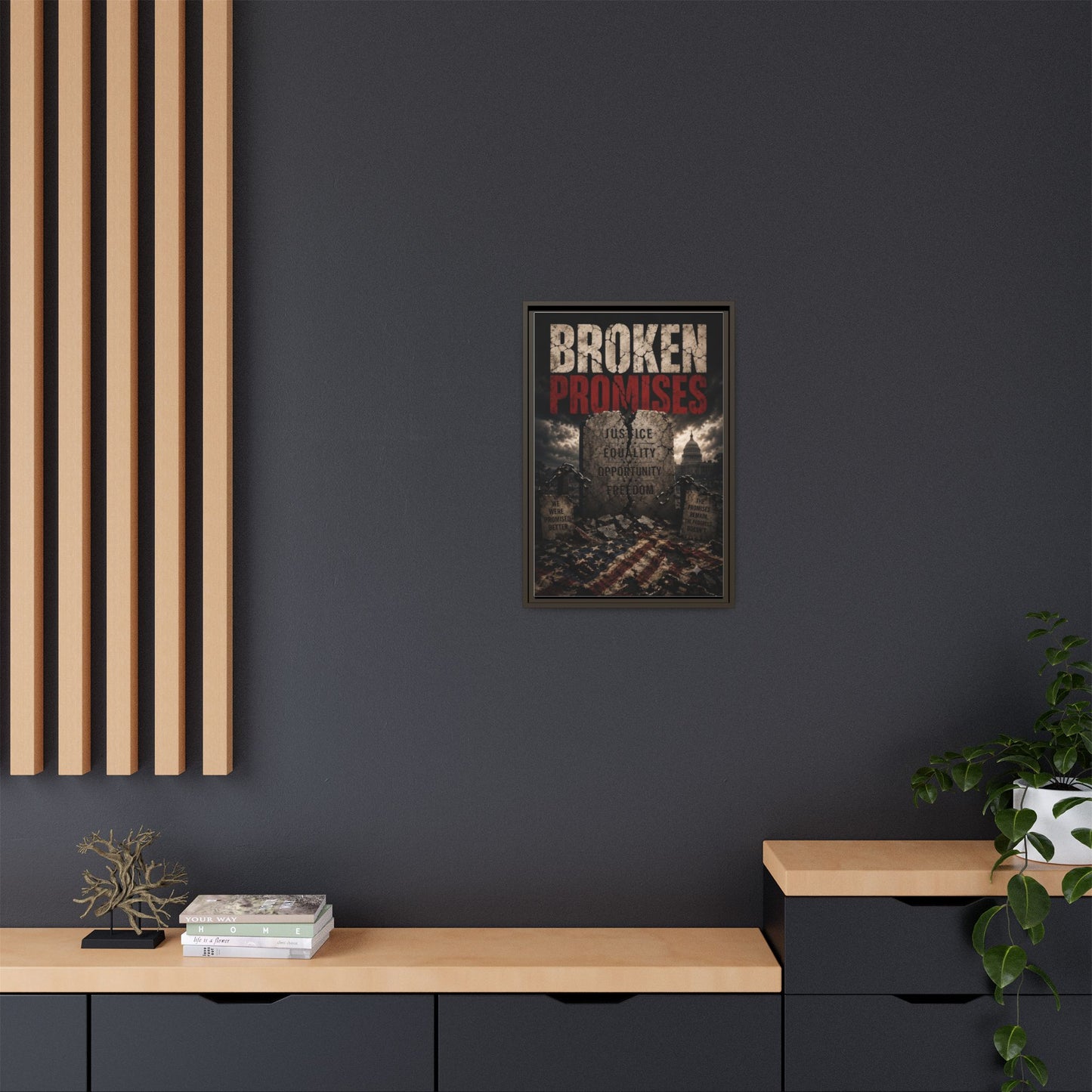 Broken Promises Framed Matte Canvas Wall Art