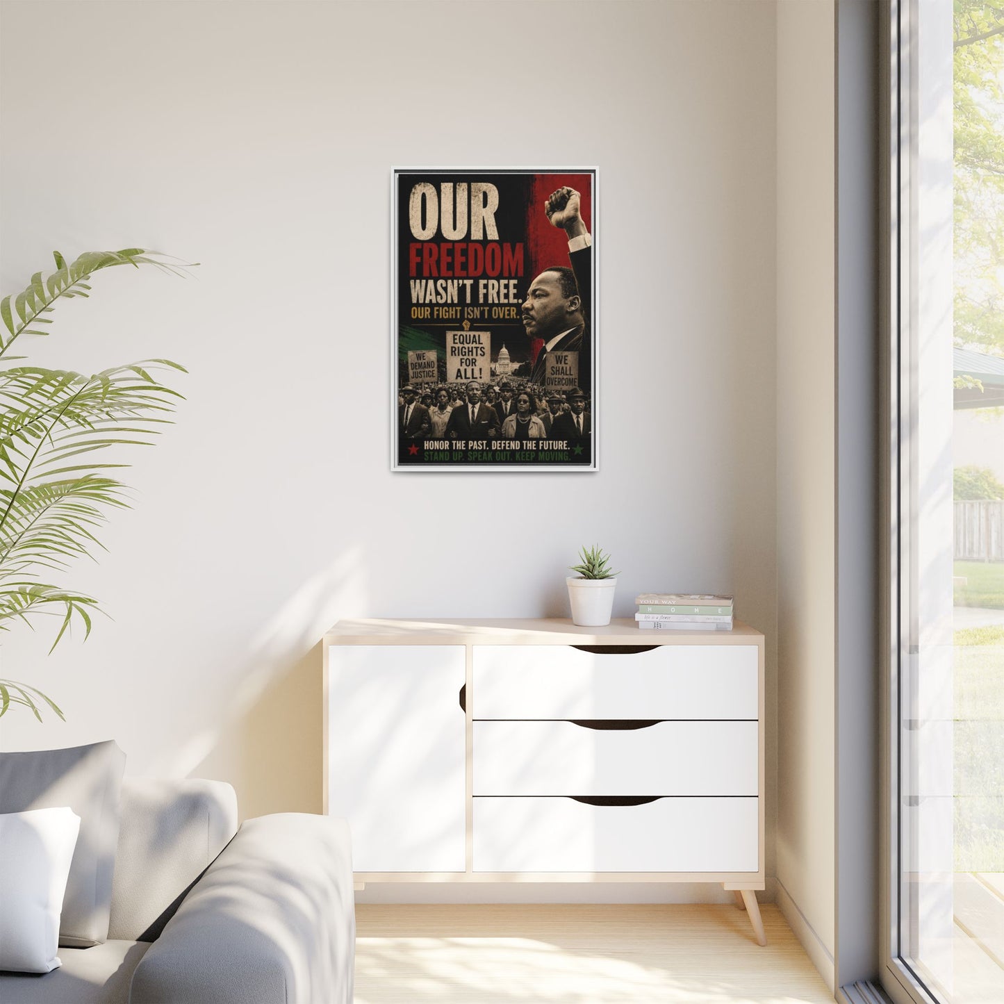 "Our Freedom Wasn't Free" MLK Civil Rights Framed Wall Art
