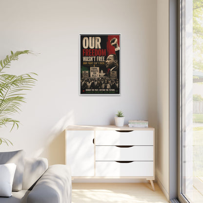 "Our Freedom Wasn't Free" MLK Civil Rights Framed Wall Art