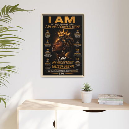I Am Not What Happened to Me. I Am What I Choose to Become. Framed Canvas Wall Art