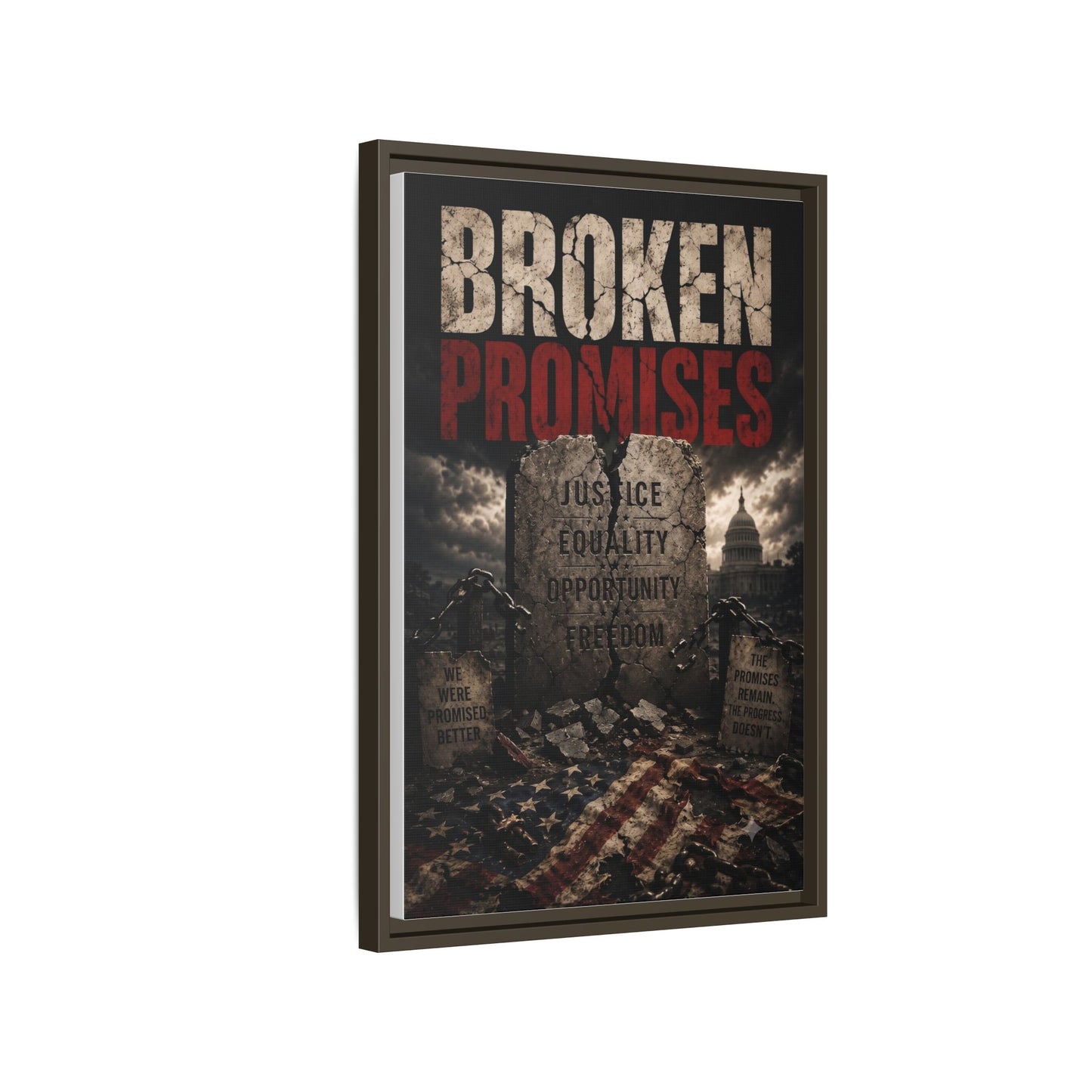 Broken Promises Framed Matte Canvas Wall Art