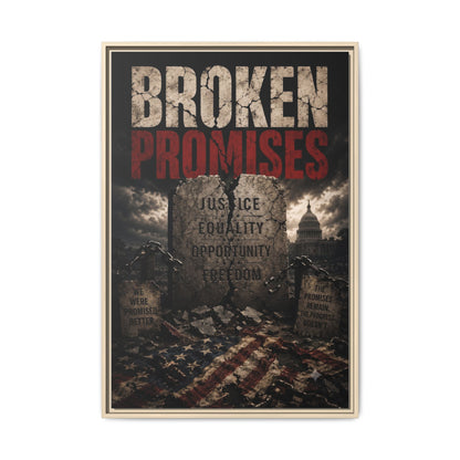 Broken Promises Framed Matte Canvas Wall Art