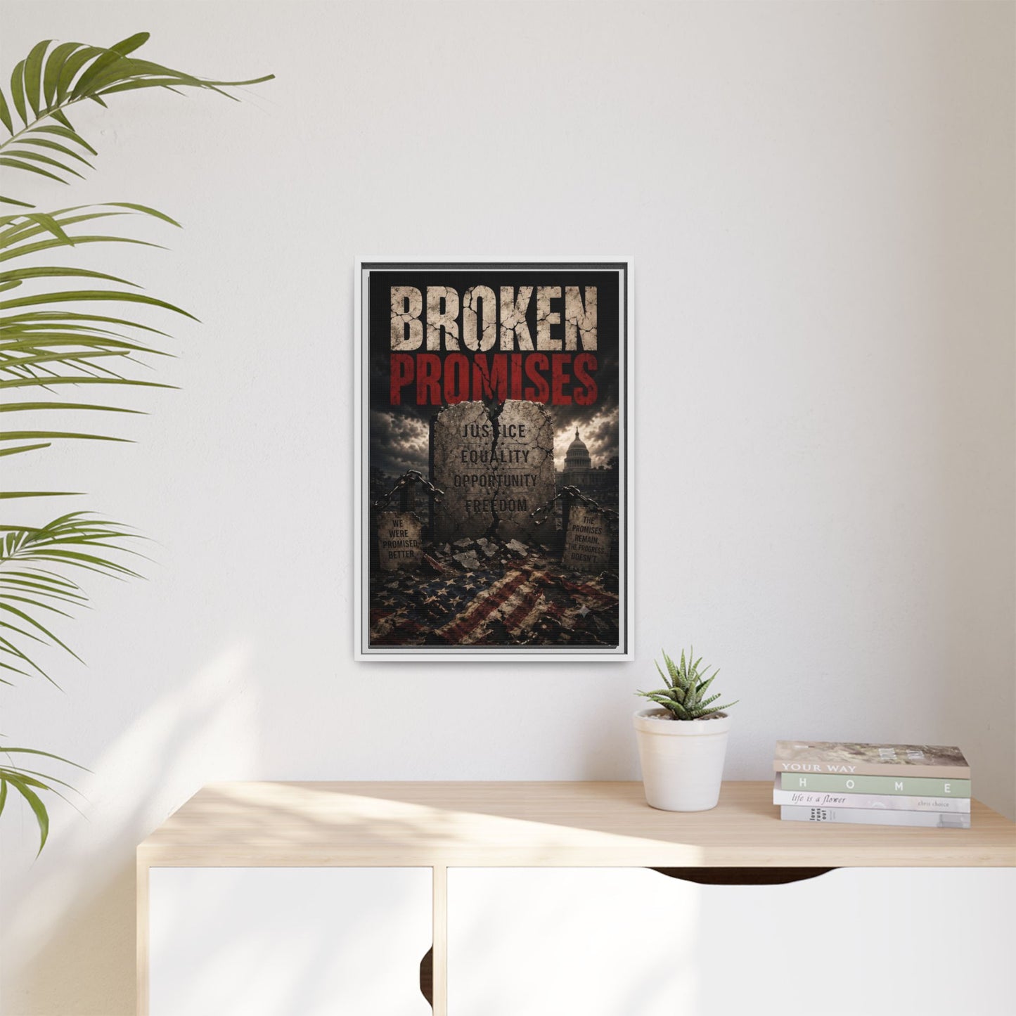 Broken Promises Framed Matte Canvas Wall Art