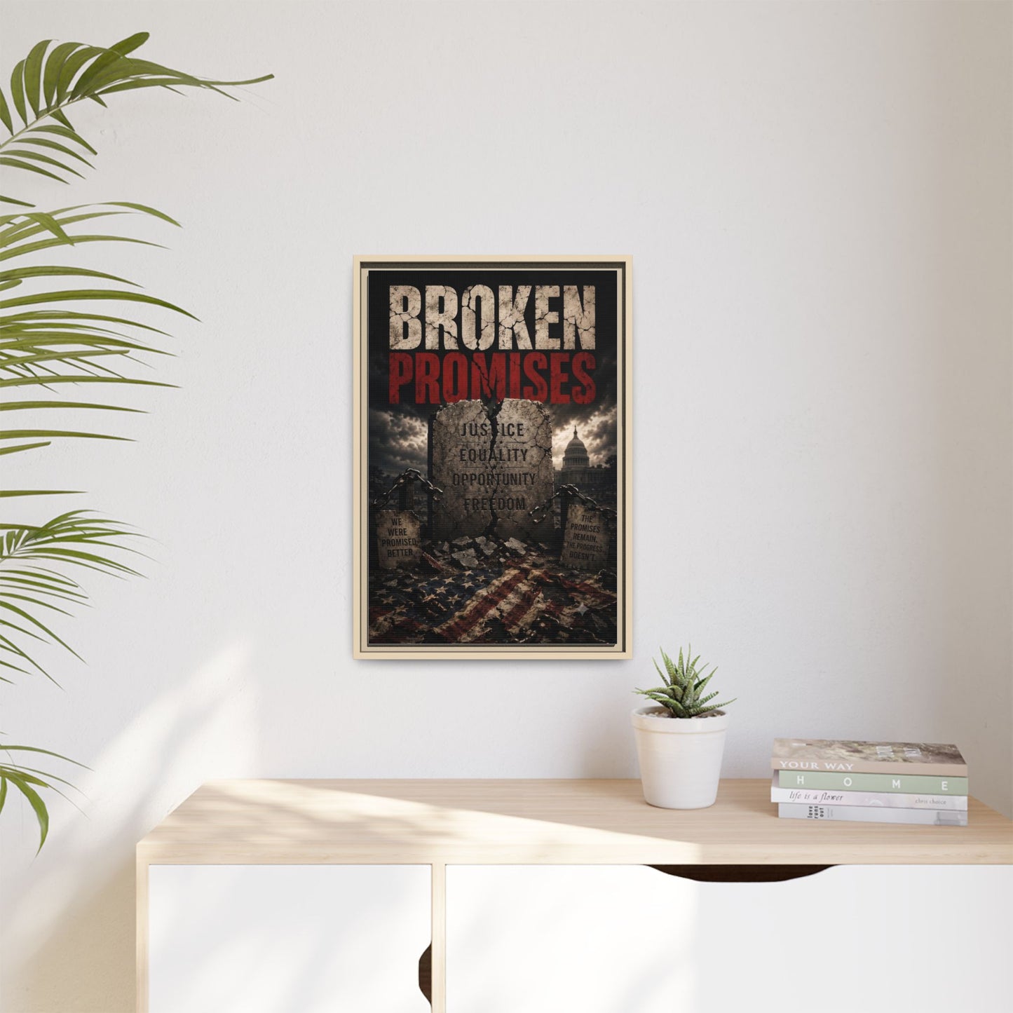 Broken Promises Framed Matte Canvas Wall Art