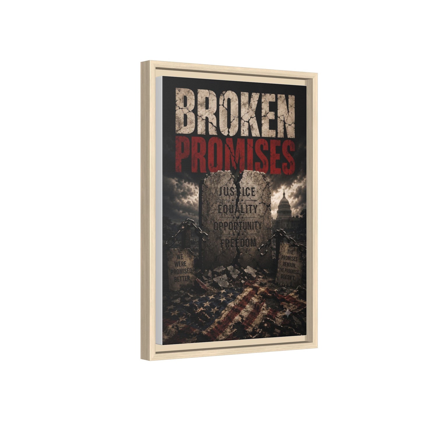 Broken Promises Framed Matte Canvas Wall Art