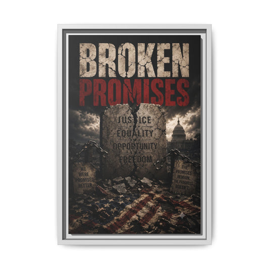 Broken Promises Framed Matte Canvas Wall Art