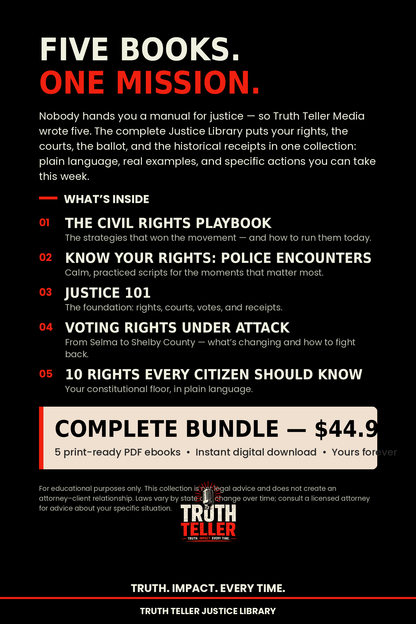 The Justice Library: Complete 5-Ebook Bundle | Know Your Rights, Courts, Voting & Civil Rights Collection