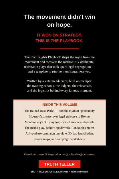 The Civil Rights Playbook: How the Movement Won — and How to Run the Plays Today. (Digital Ebook — Instant Download)