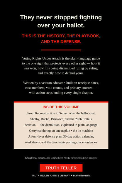 Voting Rights Under Attack: How the Ballot Was Won. How It's Being Taken. How to Defend Yours. (Digital Ebook — Instant Download)